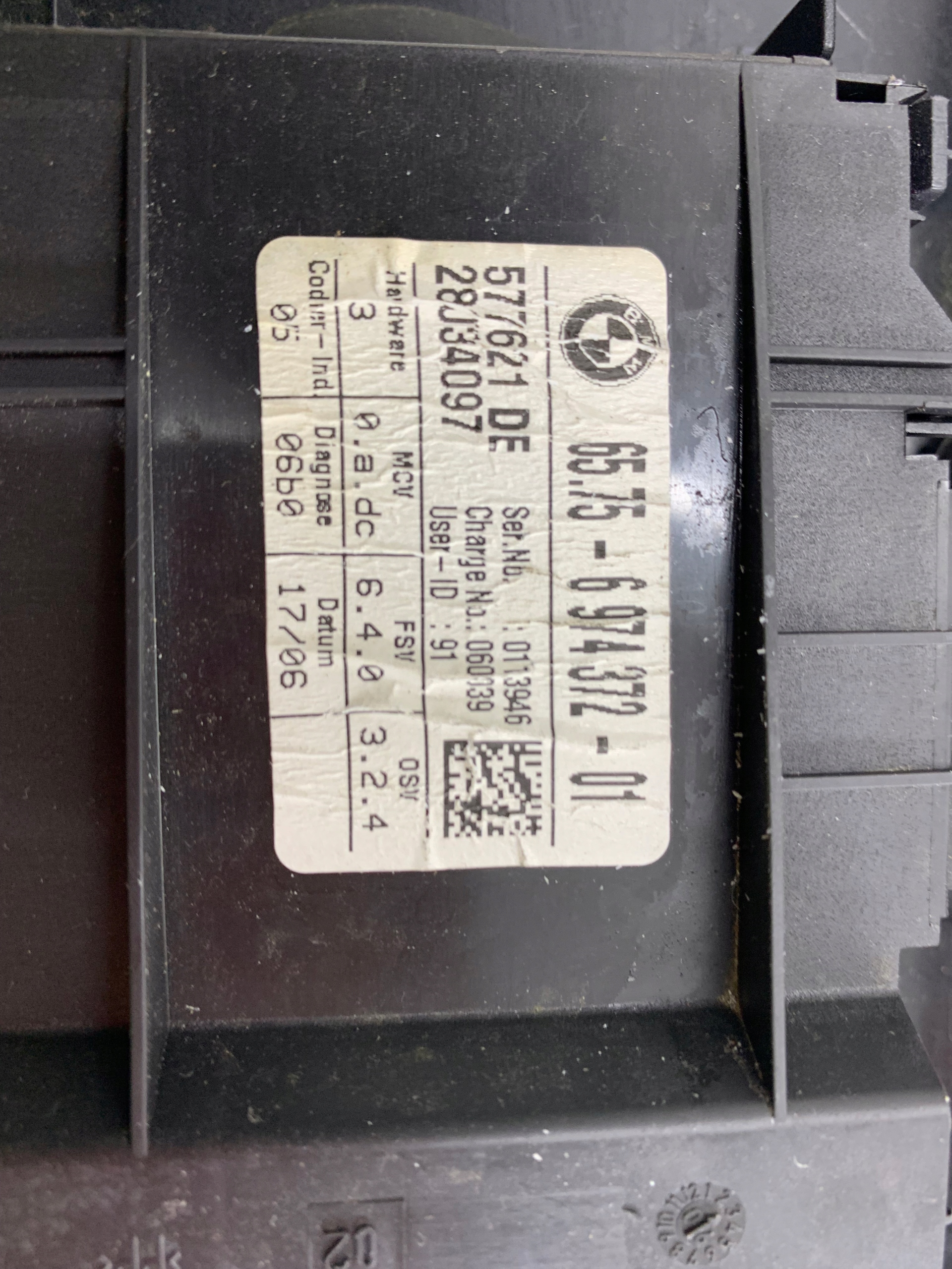 BMW E65 LIFT LCI modulo SENSOR ALARMU 6974372