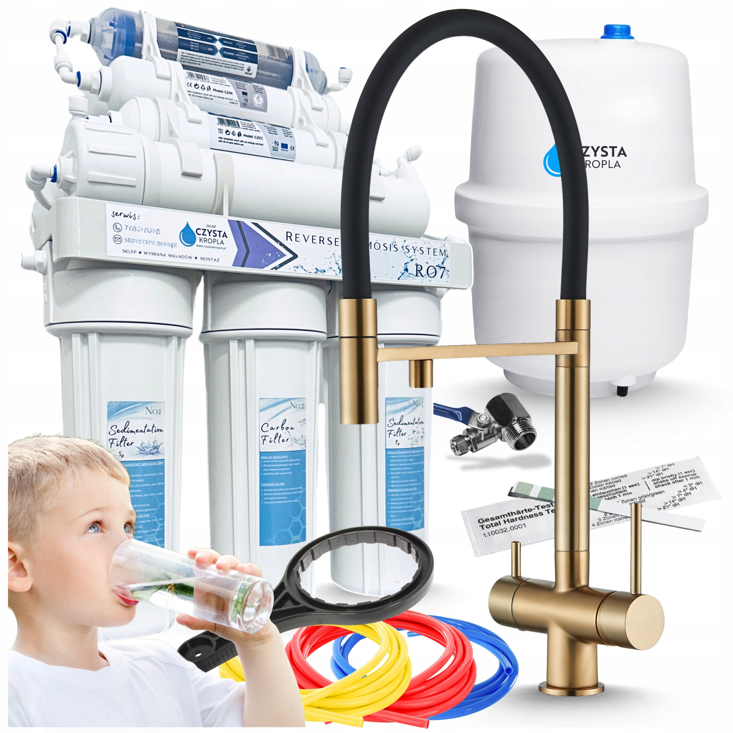 Filter na vodu do kuchyne Domáci podskrinkový 75gpd Pod umývadlo Membrána Kohútik Komplet