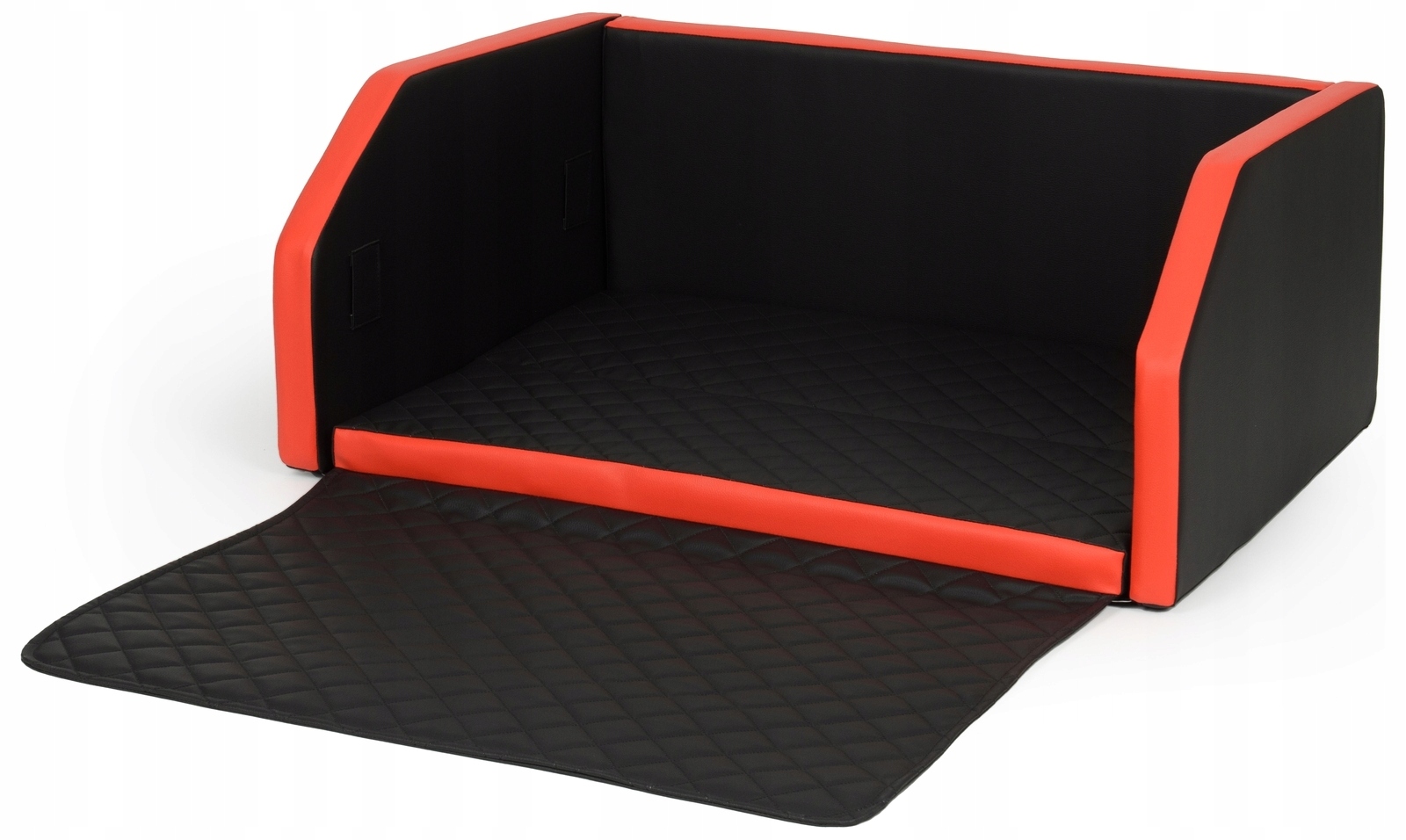 Levně Přepravka pro psa Matrace 100x70 cm Černá Červená