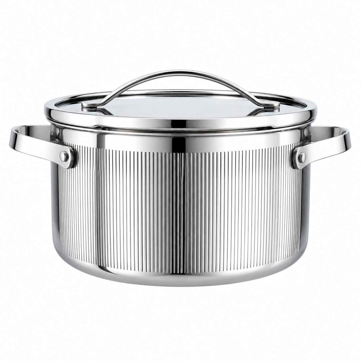 Hrnec Vcasa Velora 24cm Ocel 304 Tri-ply Indukční víko Odcezení 5,8L