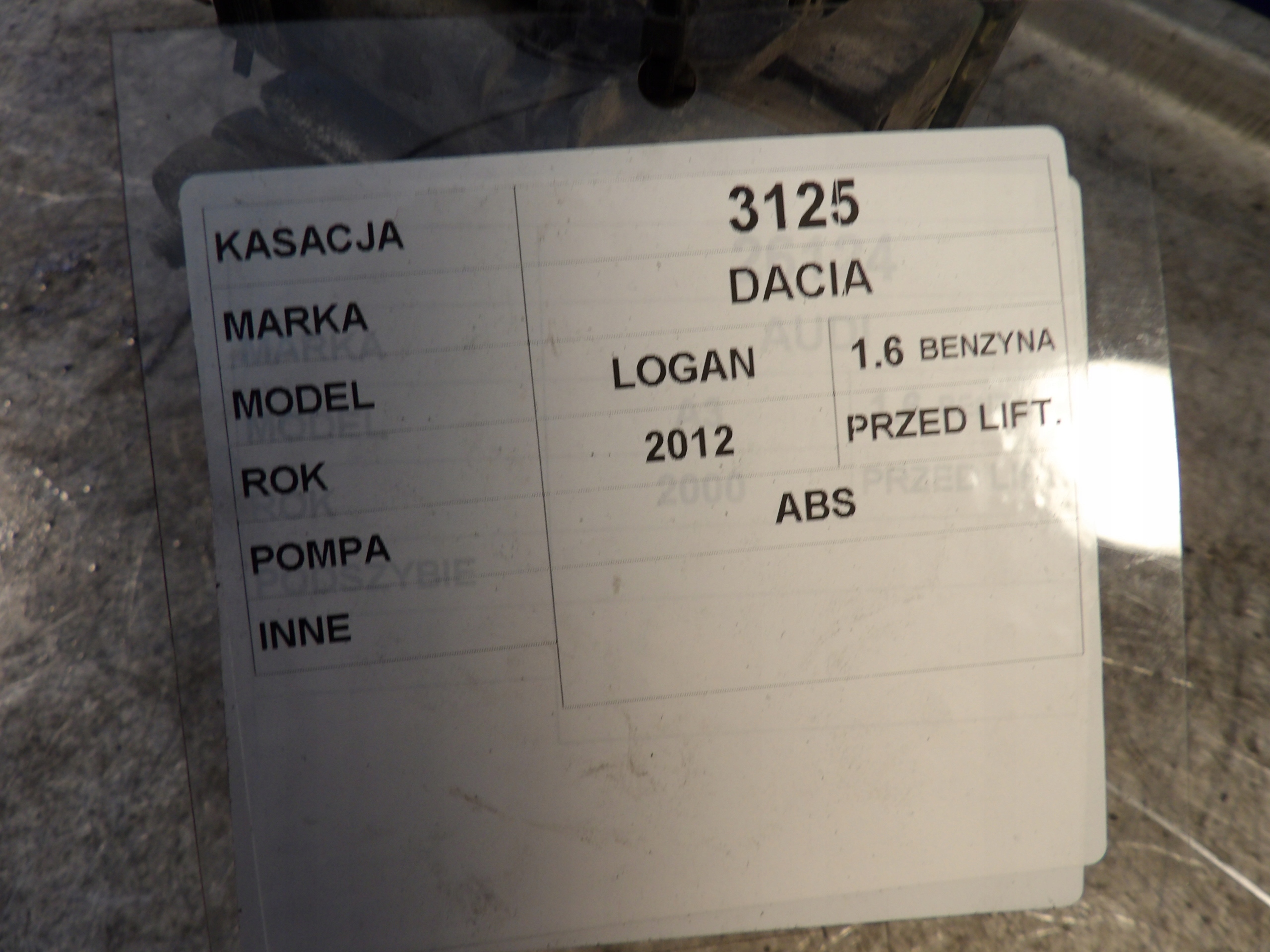 Dacia Logan Pompa ABS 0265801018 0265232718