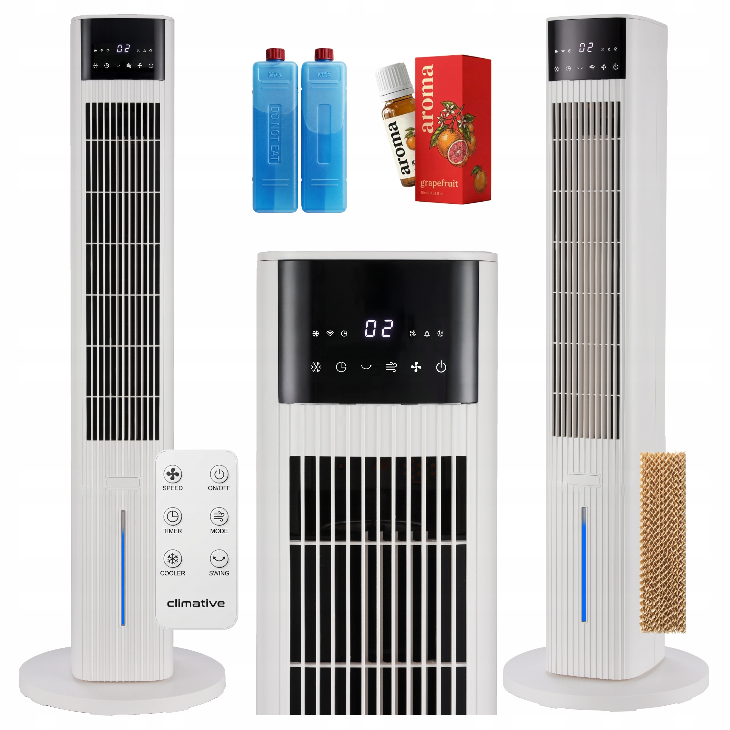 Vodný klimatizátor Climative Coolair stĺpový ventilátor KLIMATIZÁCIA+WiFi+AROMA