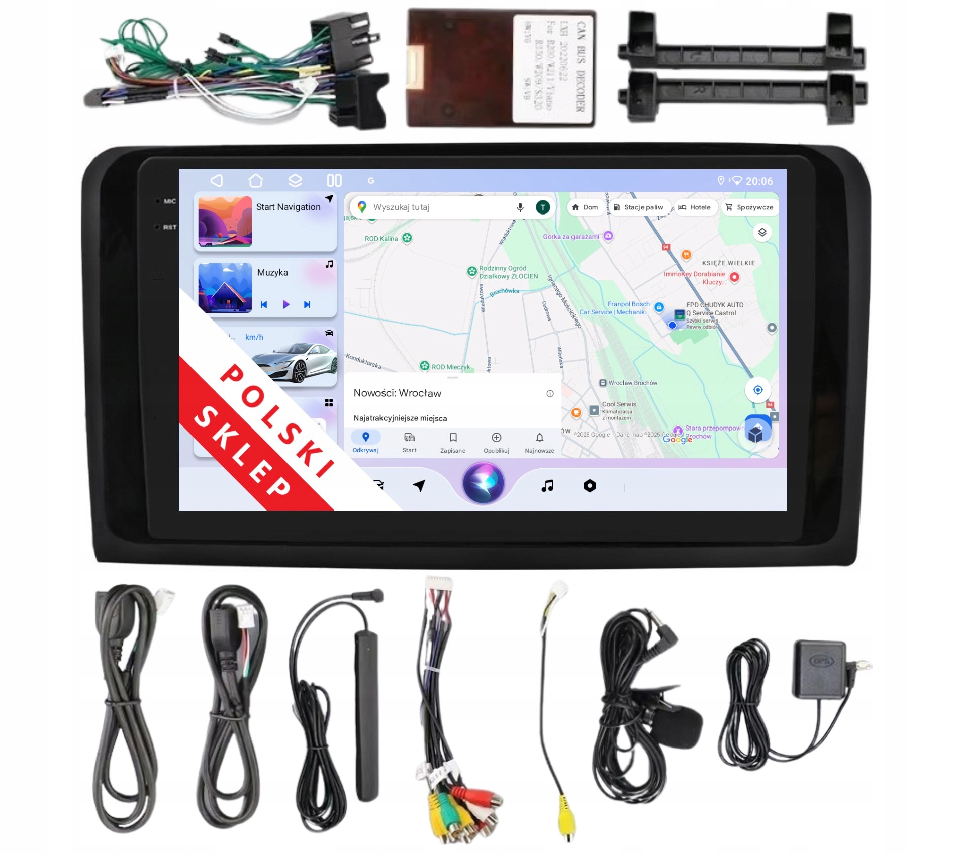 Rádio 2DIN Android Mercedes ML W164 Gl X164 4/64 Gb Dsp Carplay Lte