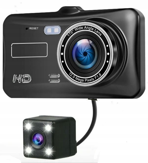 WIDEOREJESTRATOR JAZDY DOTYKOWY PRZÓD TYŁ Menu PL