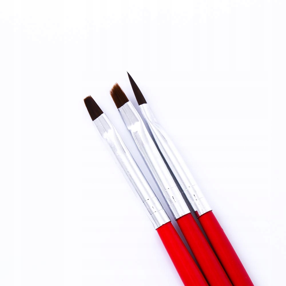 

Zestaw Pędzelków 3szt żel akryl nail art zdobienia