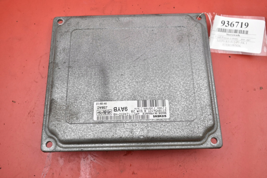 control unit computer of the engine 4M51-12A650-HB FORD FOCUS C-MAX MK1 1.6 16V
