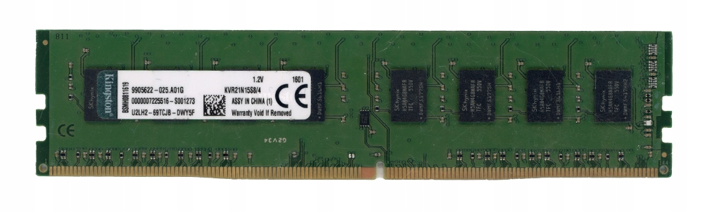 Kingston 4GB DDR4 PC4-17000 2133MHz KVR21N15S8/4 Non-ECC