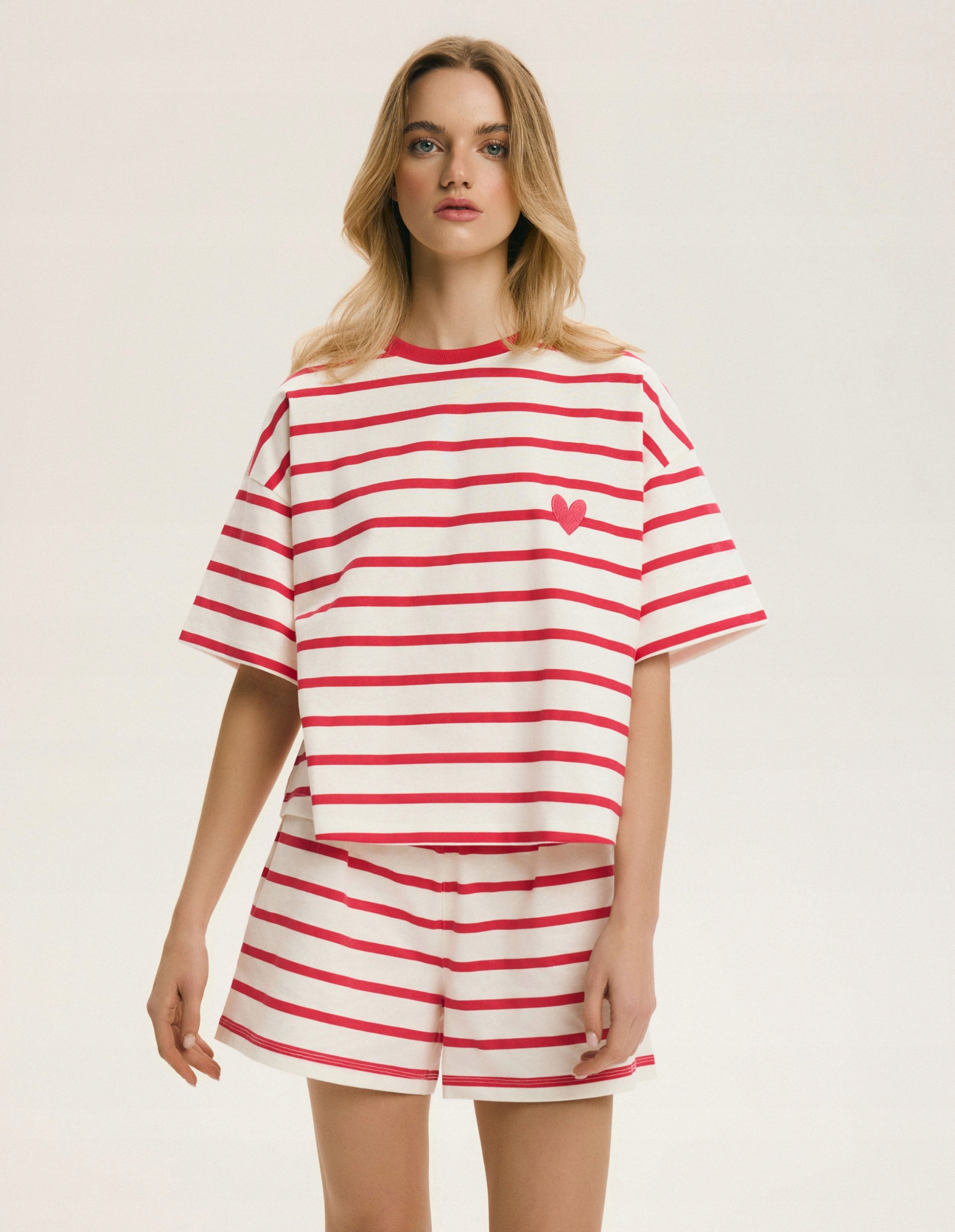 Piżama damska Obsession Bloovii czerwony, kremowy XL