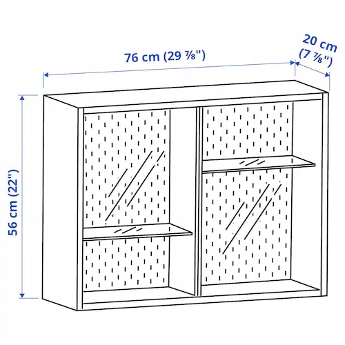 IKEA UPPSPEL Witryna ciemnoszary 76x56 cm Kod producenta 90507636