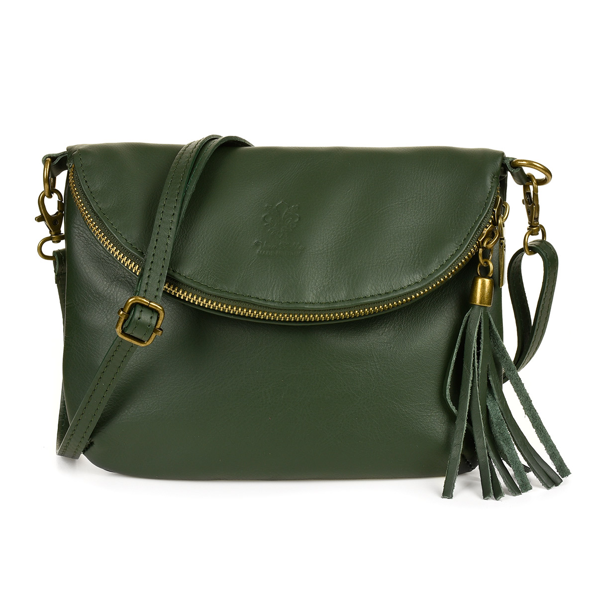 

Torebka Damska Skóra Naturalna Listonoszka Klapa