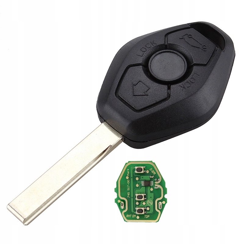 Kluczyk z elektroniką do BMW 3 E46 5 E39 7 E38 X5 E53, częstotliwość 433 Stan opakowania oryginalne