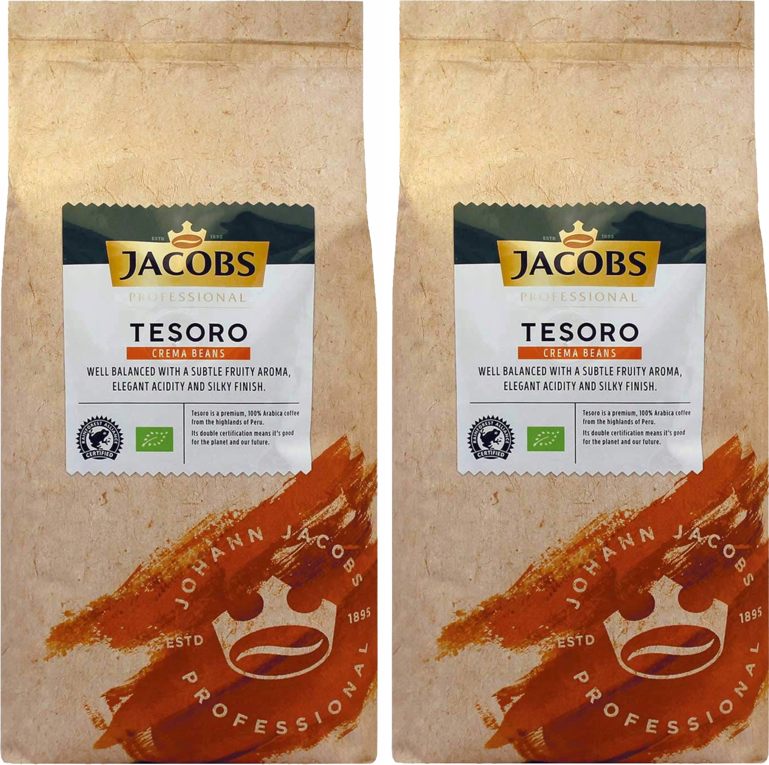 Levně Jacobs Professional Tesoro Crema Káva 2 x 1 kg