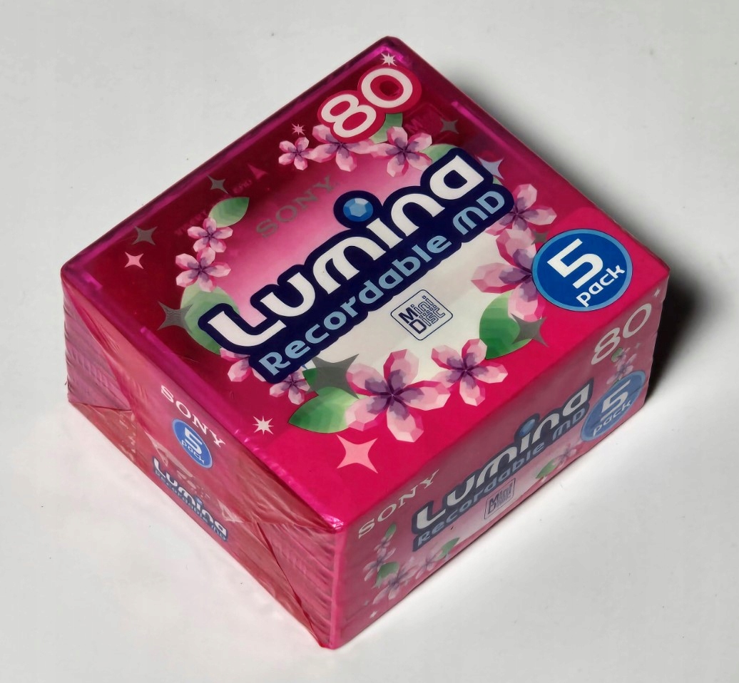 Minidisky MD Sony Lumina 5 Pack Minidisc 5MDW80LUP Vyrobené V Japonsku