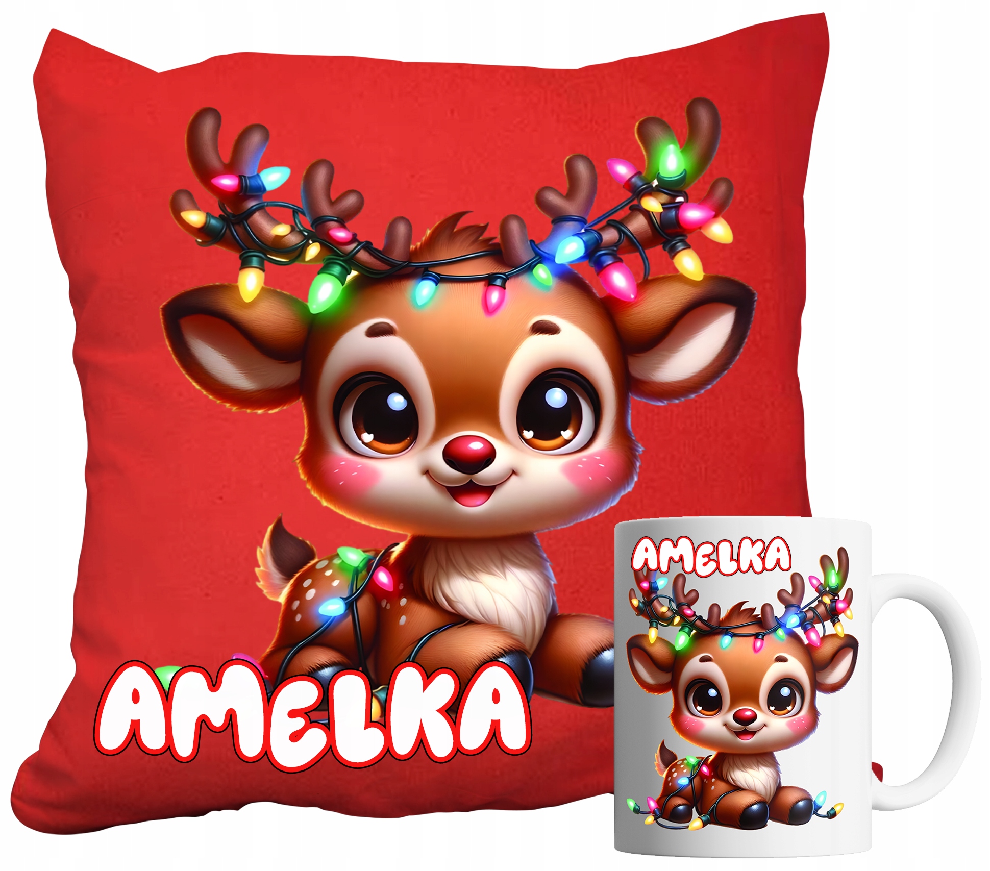 Sada Hrnek A Polštář – Vánoční Sob Dárek Mikuláše Jméno