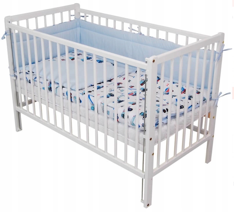 BIAŁE DZIECIĘCE NIEMOWLĘCE ŁÓŻECZKO OPUSZCZANY BOK 120x60 CM MARCIN Długość (cm) 120 cm