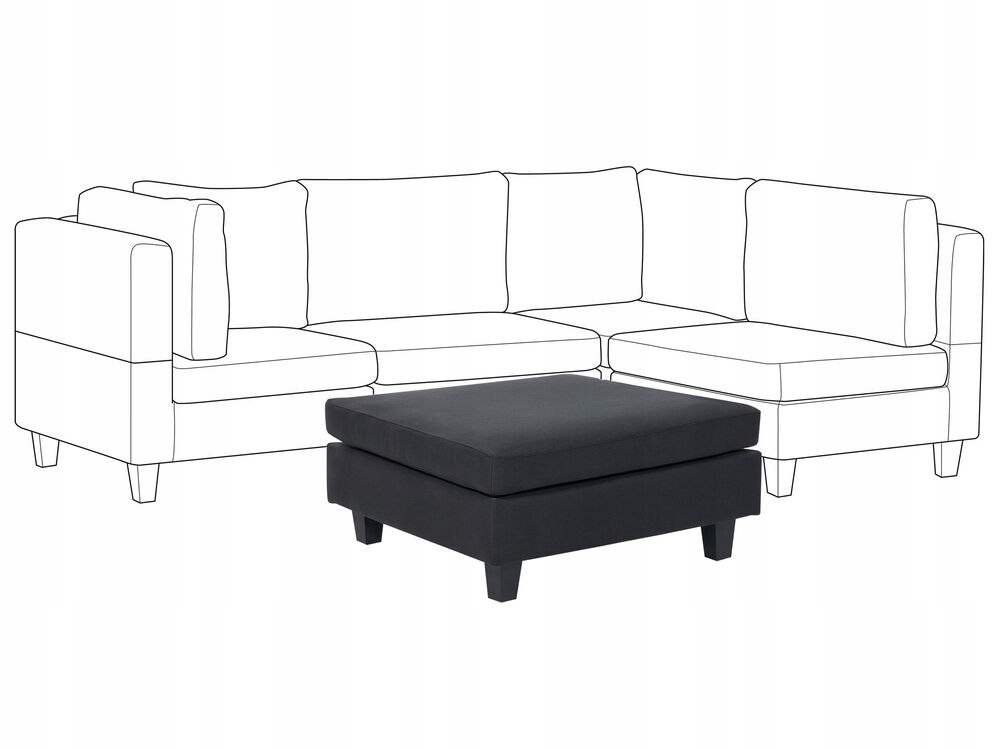 Otomana czarna UNSTAD Marka Beliani