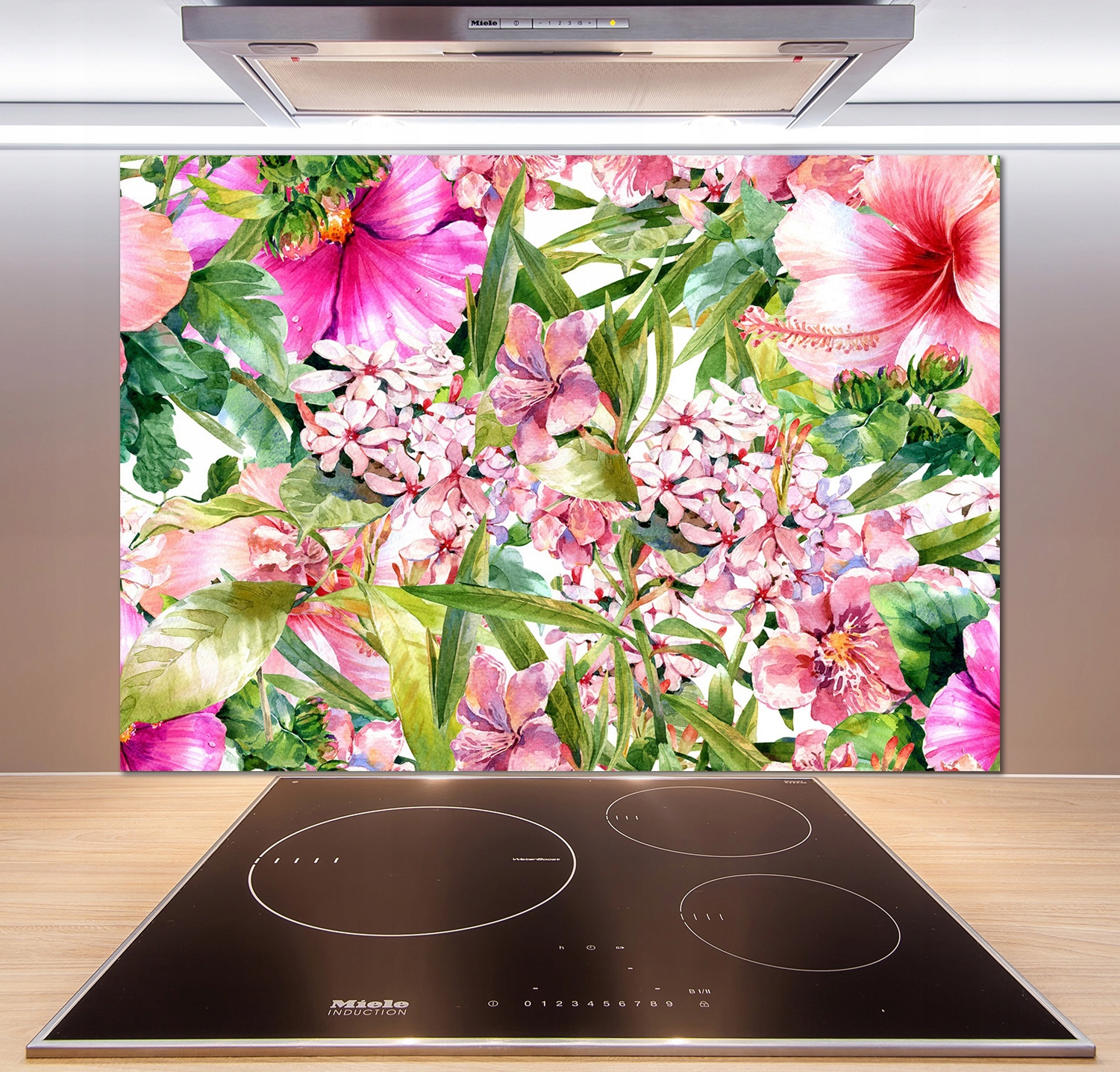 

Panel do kuchni Kwiecisty wzór 100x70 cm + Klej
