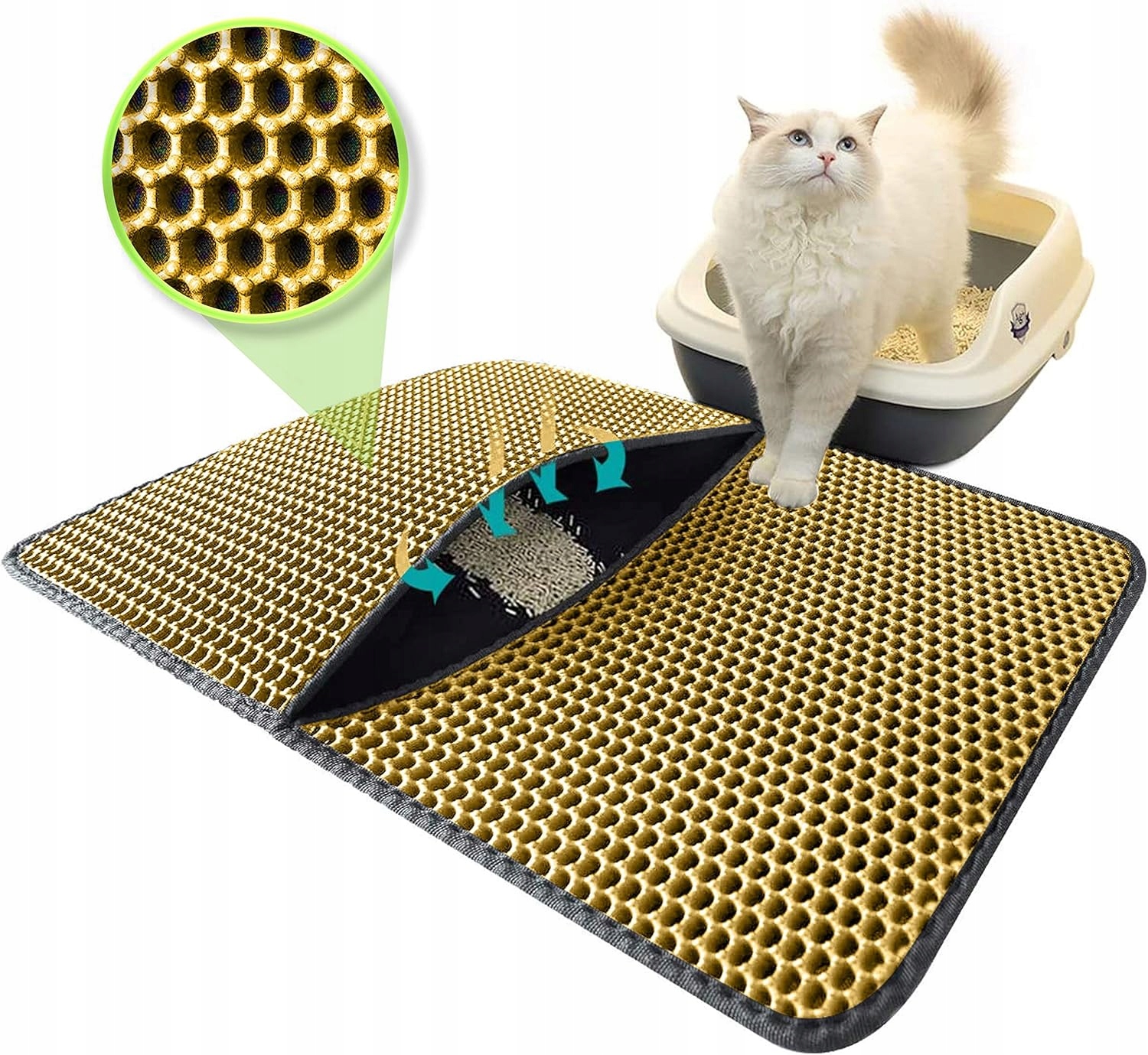 Levně Koberec Podložka Do Steliva Pro Kočky Voděodolná Oboustranná 75 x 55,5 cm