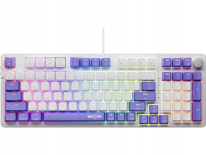 Klawiatura Mad Dog GK960W Gateron Pro Red Biały
