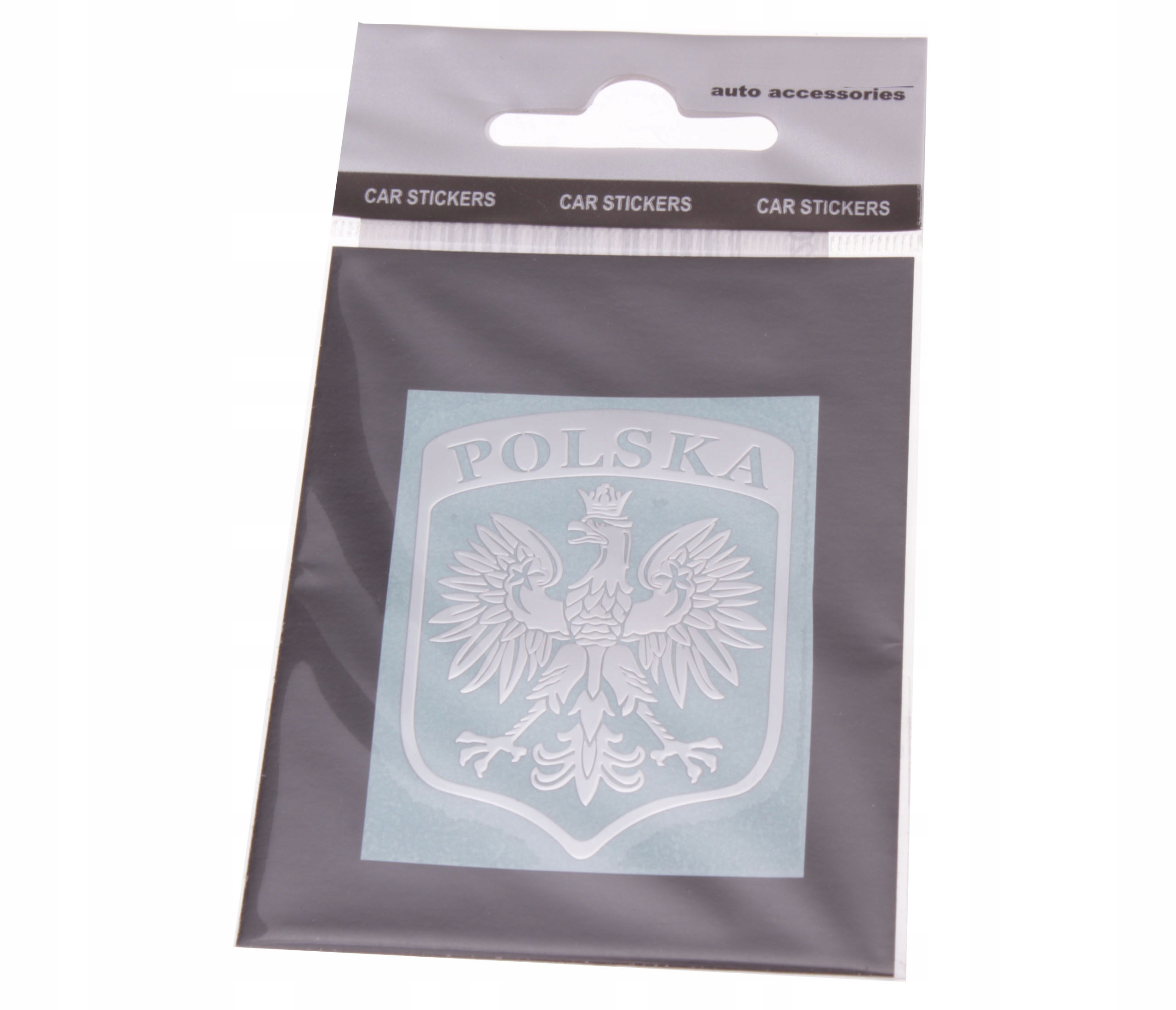 

Naklejka Polska Godło Orzeł Srebrna Niklowana