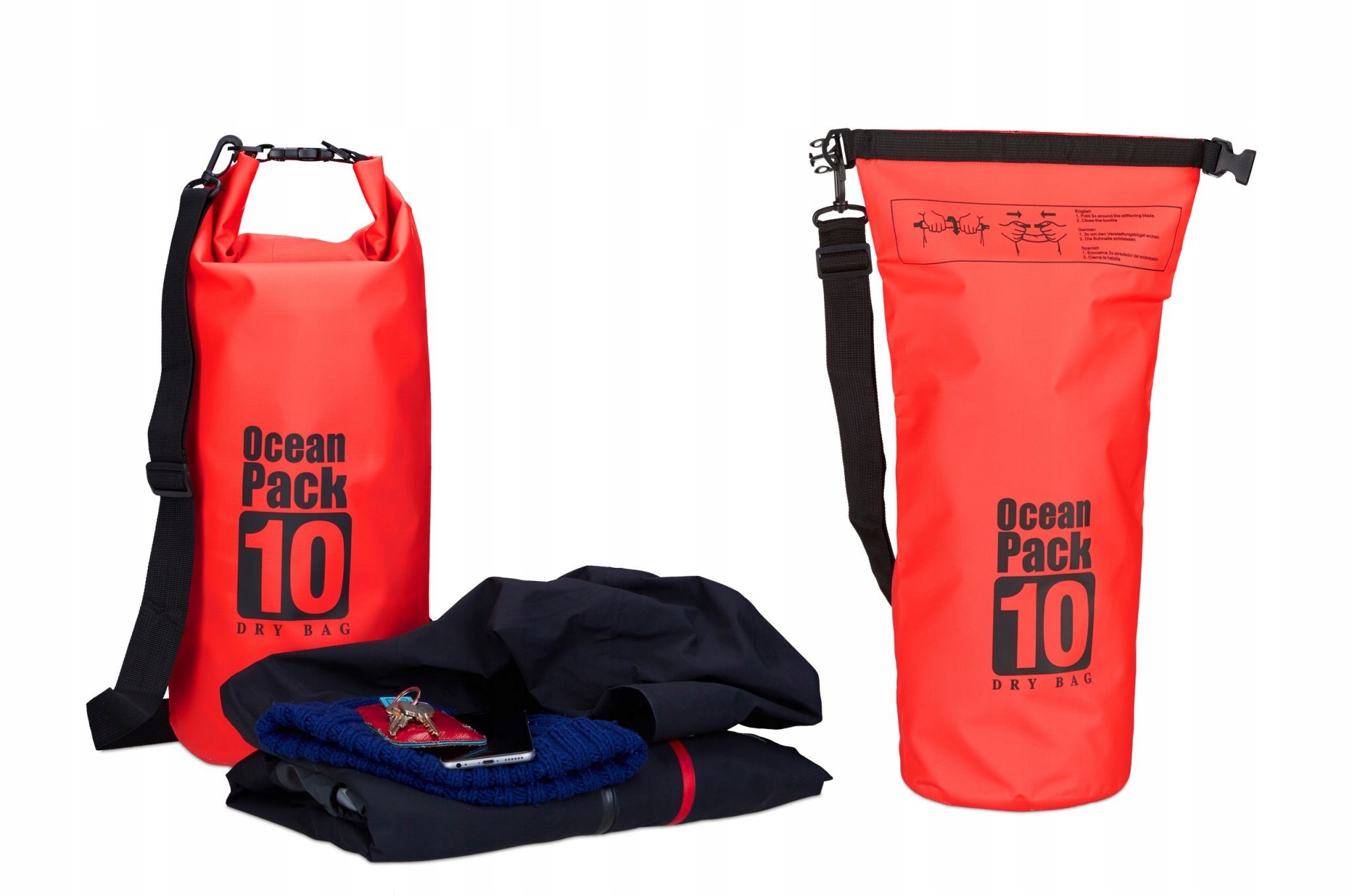Worek Relaxdays torba 10l czerwona