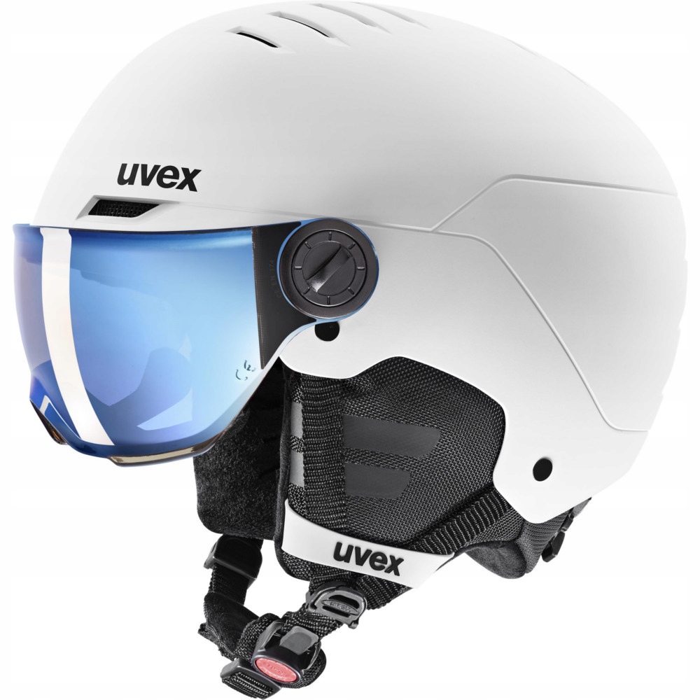 Dětská lyžařská přilba Uvex Rocket Jr Visor White Mat S 51-55 cm
