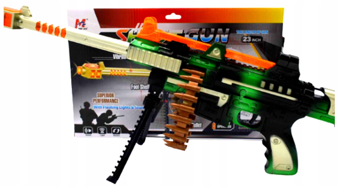 

Karabin snajperski Pistolet dźwięk i światło 63 cm