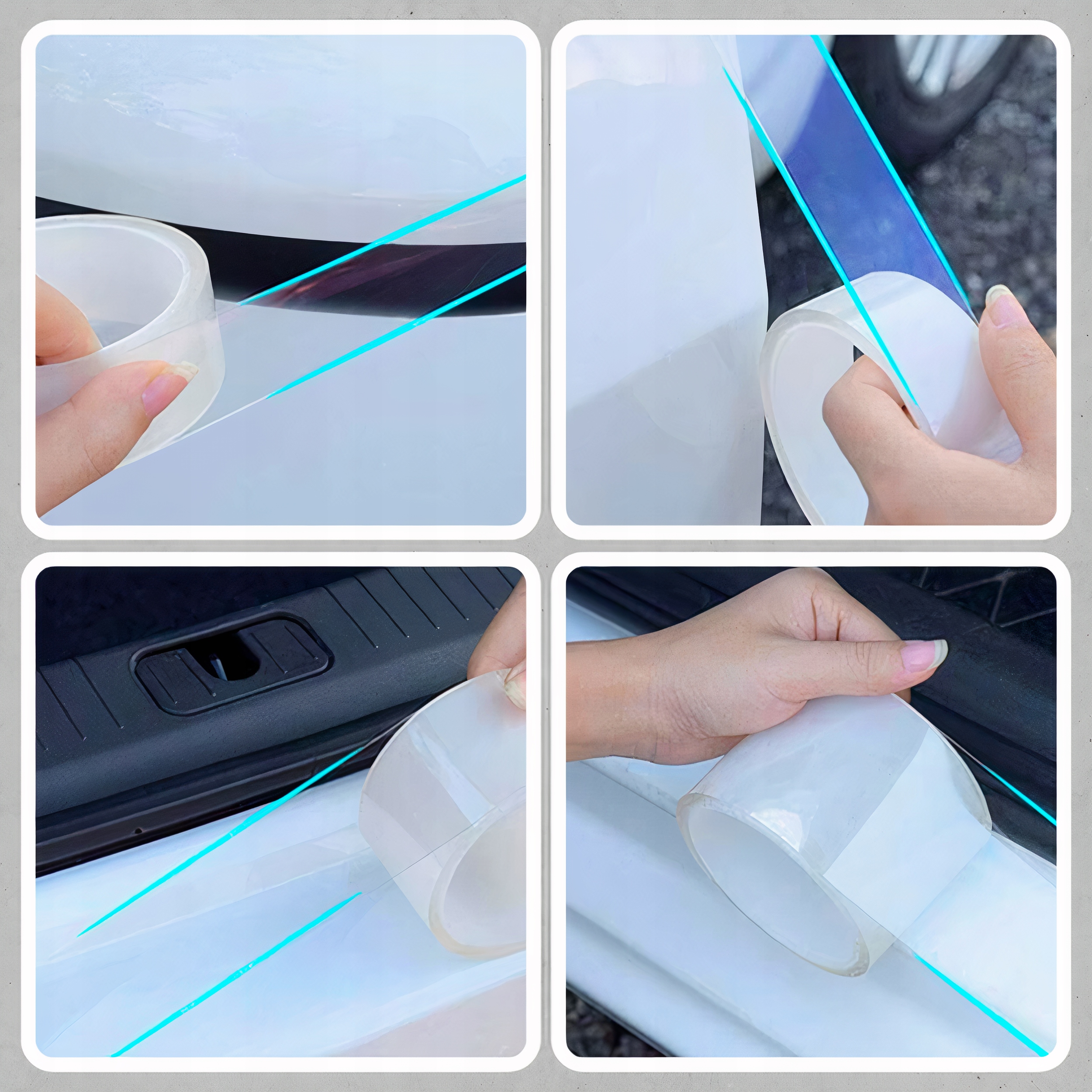 FOLIA TAŚMA OCHRONNA NA PROGI SAMOCHODU 30mm x 5M Szerokość produktu 3 cm