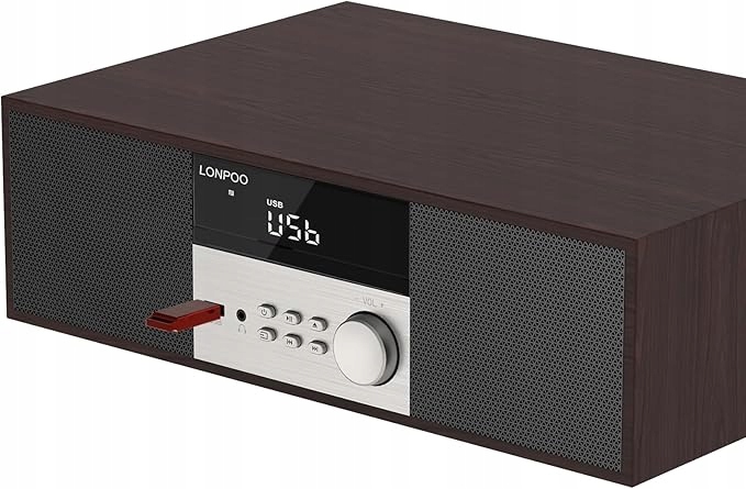 Radio Wieża Stereo Lonpoo LP-816 40W odtwarzacz CD Bluetooth Usb Radio Fm