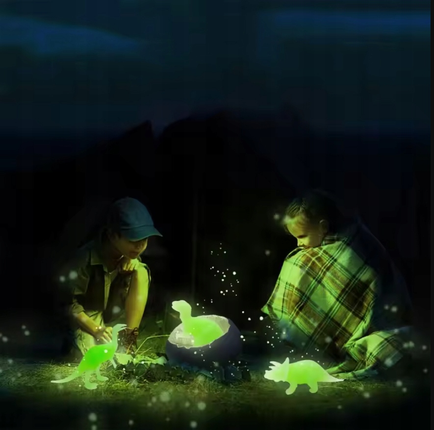 ZESTAW KOPALNIA DINOZAURÓW ŚWIECĄCYCH WYKOPALISKA 12 DUŻYCH JAJ ARCHEOLOG Marka Pozostałe