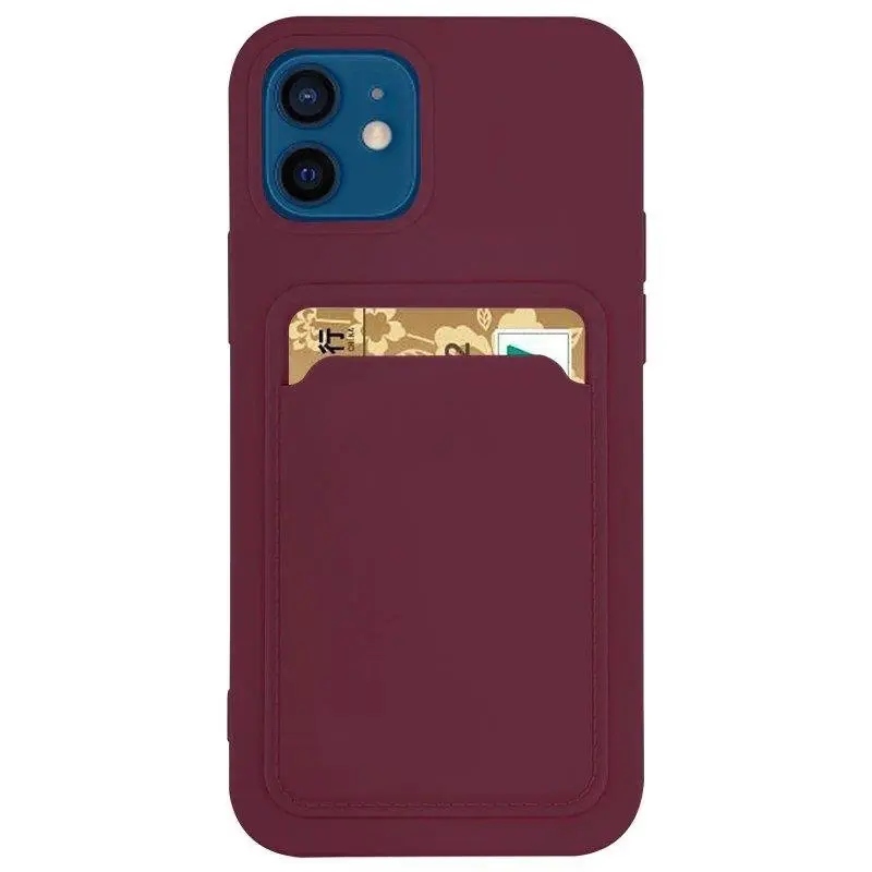 Card Case silikonowe etui portfel z kieszonką na kartę dokumenty do 10X