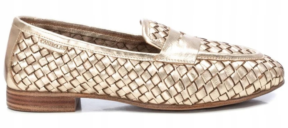 Carmela Dámské Kožené Mokasíny Nazouvací Zlaté 38
