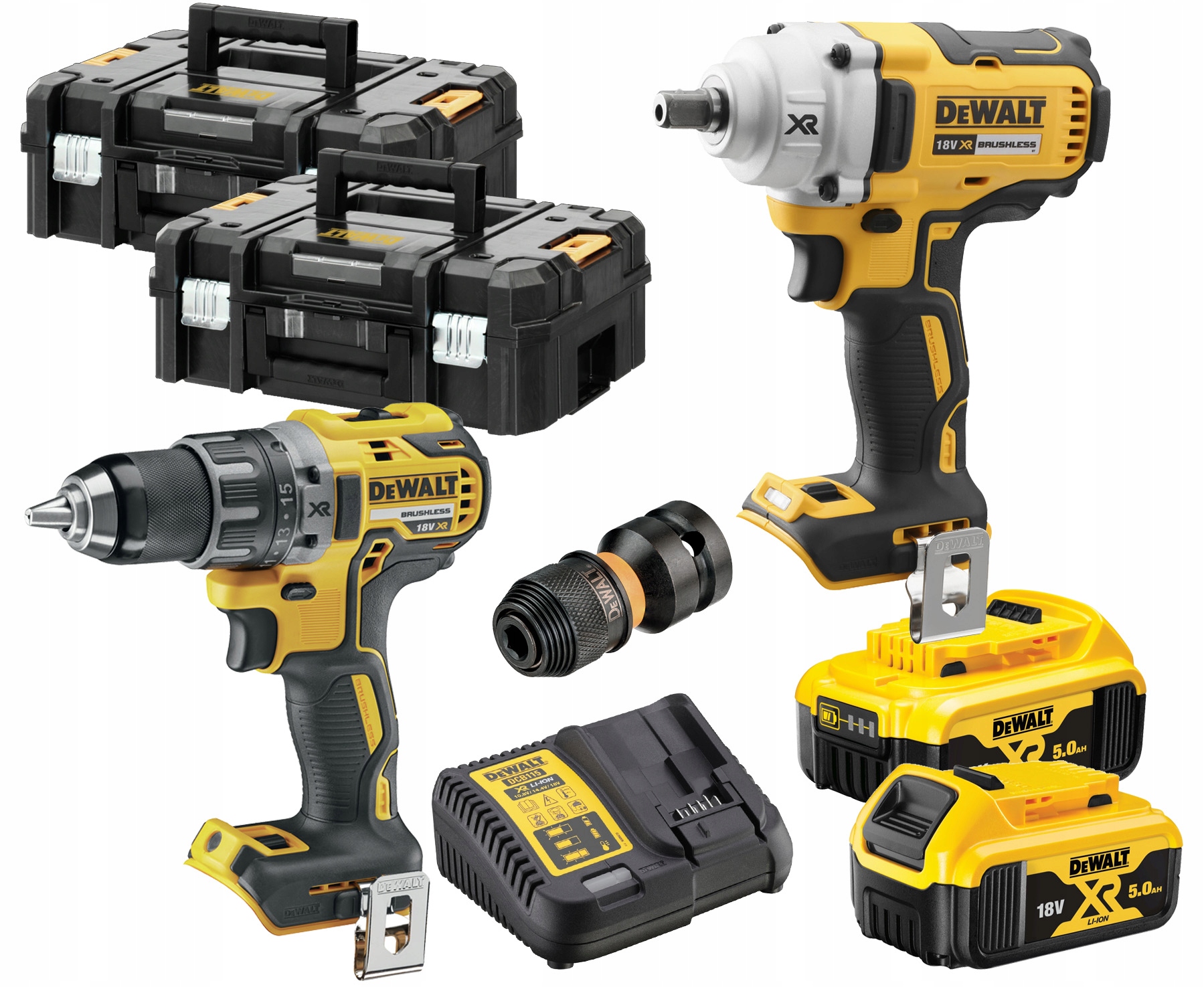 

Dewalt Zestaw DCF894 DCD791 2X Aku 5.0AH Tstak