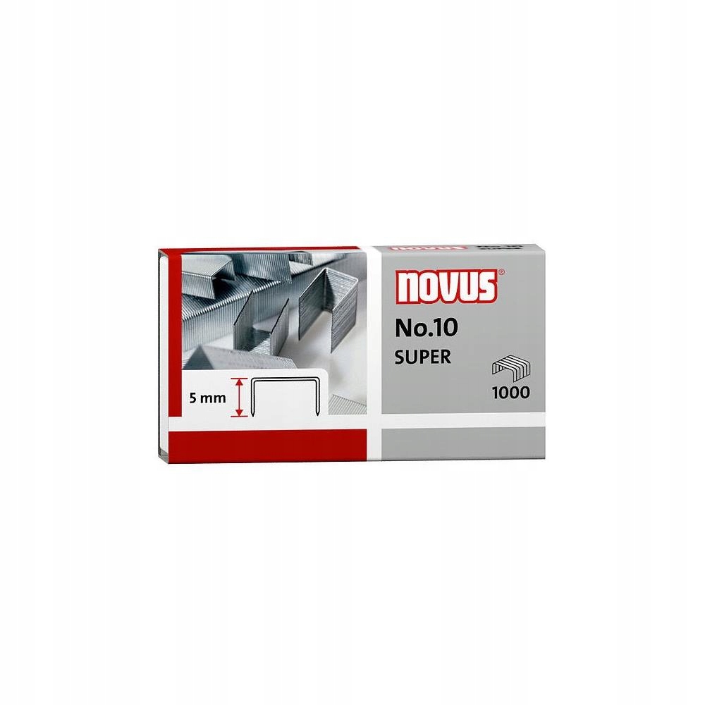 

Zszywki Novus No10 1000szt wysokość nóżki 5mm