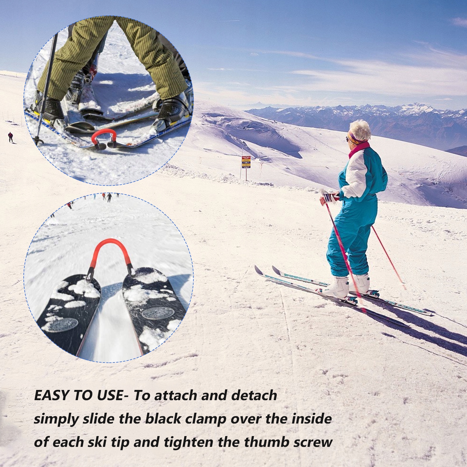 POMOC DO TRENINGU NARCIARSKIEGO POCZĄTKUJĄCYCH ŁĄCZNIK TYPÓW NARCIARSKICH 2 SZT Stan opakowania oryginalne