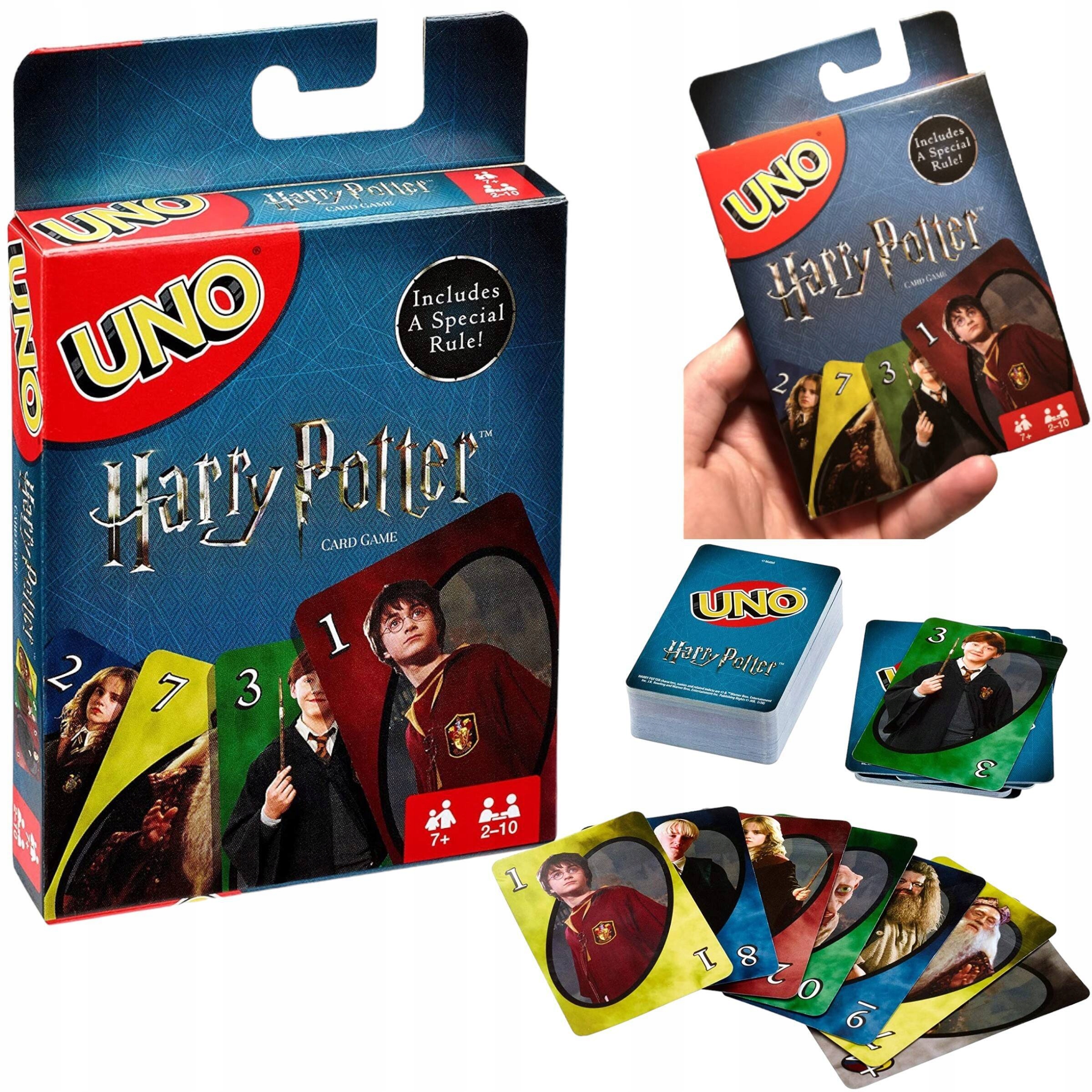 KARTY UNO HARRY POTTER MAGICZNA GRA KARCIANA DLA CAŁEJ RODZINY IMPREZOWA