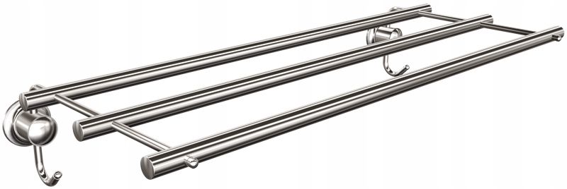 Polička na uteráky s háčikmi 069/CC (chróm)