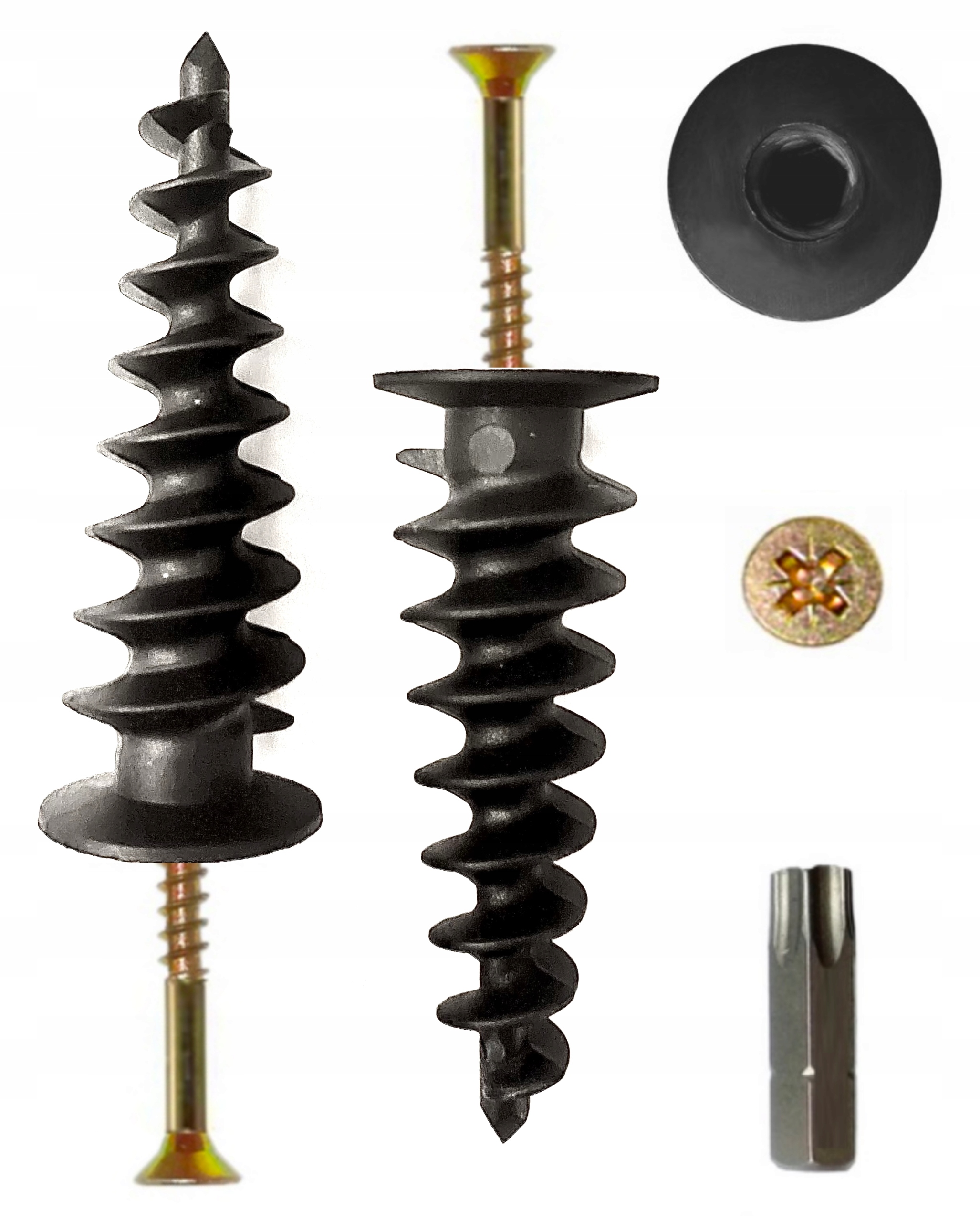 

Kołki Spiralne Ślimak Styropianu 80MM 100SZT Nylon