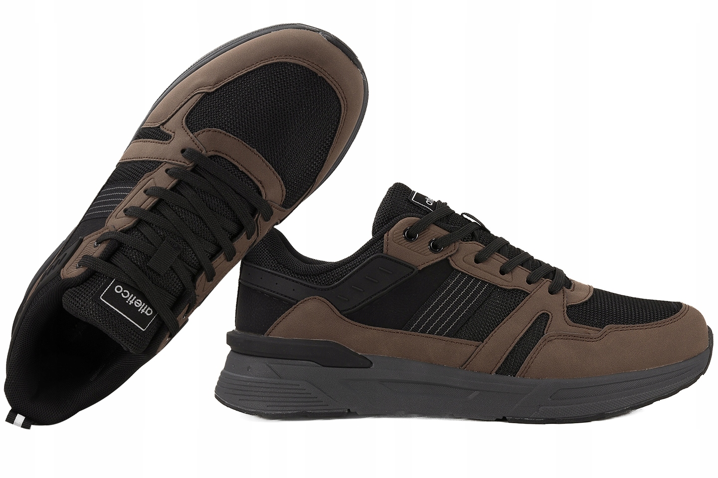 Atletico VB17500 Boty Polobotky Pánské Tenisky Eko Pu 42 Hnědá