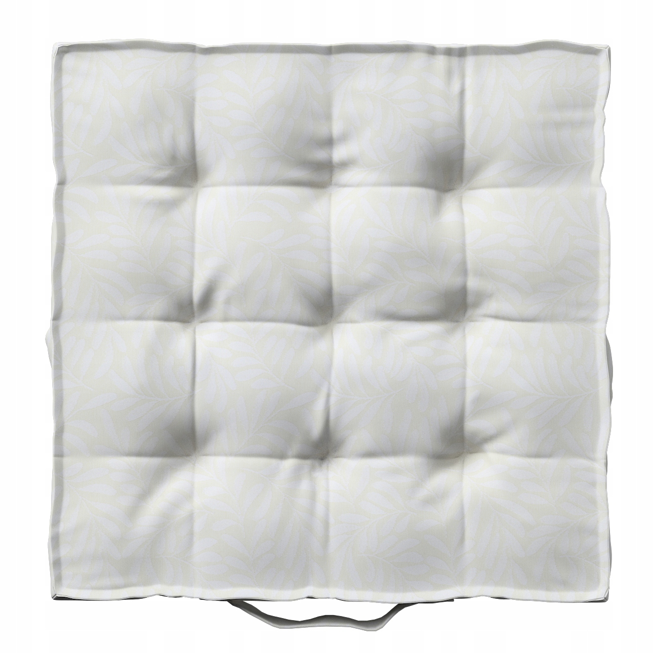 Polštář na židli Kuba 40x6 smetanově bílý, lístky