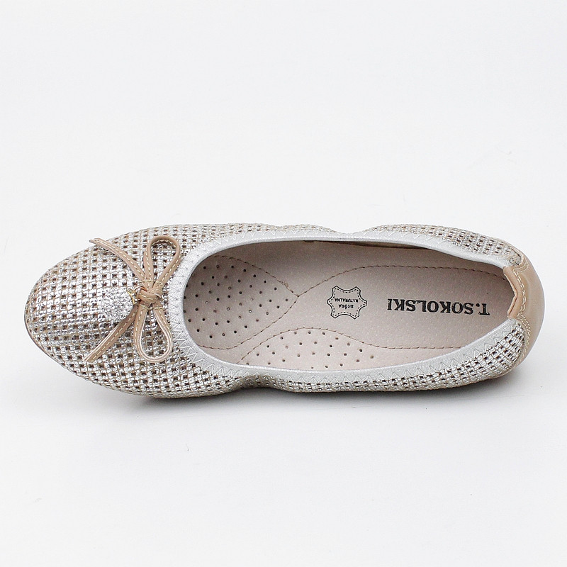 SOKOLSKI W24-276 BEŻOWE BALERINY SKÓRA r. 38 Płeć kobieta