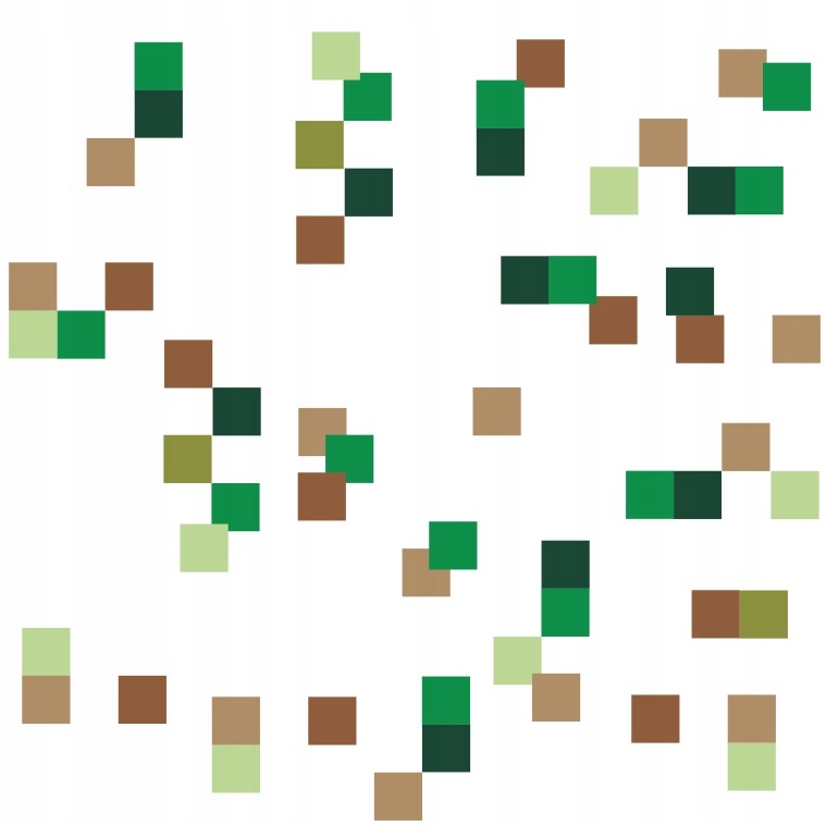 Naklejki na ścianę Minecraft, Creeper, Piksele Kwadraty, dla gracza 142NW