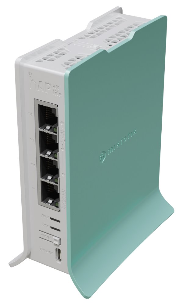 MikroTik hAP ax lite, 4x Glan, 2.4 GHz, 802.11b/g/n/ax Wi-Fi 6, Ros 7, L4,