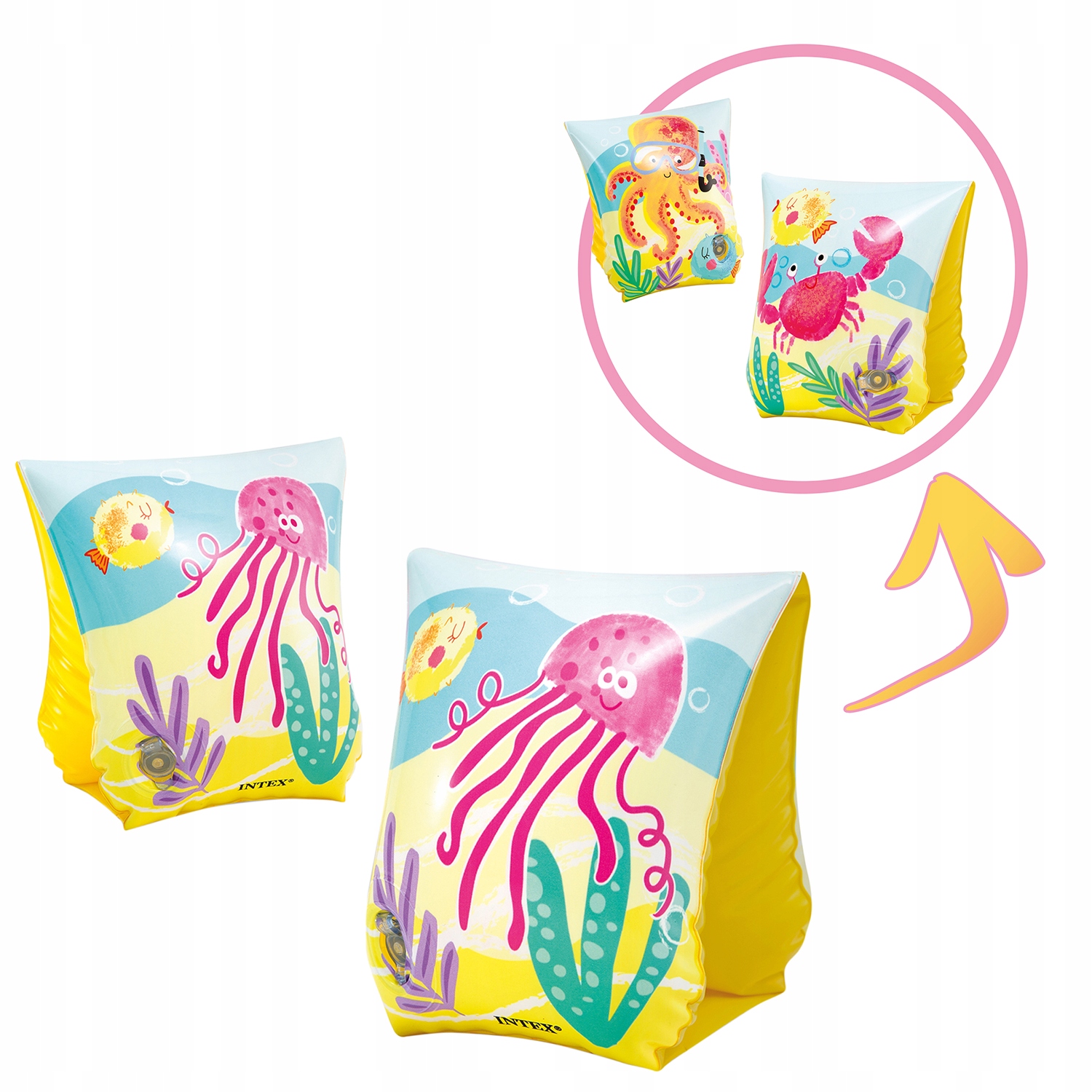 RĘKAWKI DO NAUKI PŁYWANIA MOTYLKI DLA DZIECI NA BASEN DMUCHANE INTEX Marka Intex