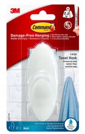 

Command 3M Hak Łazienkowy Duży 2,2 kg BATH-17