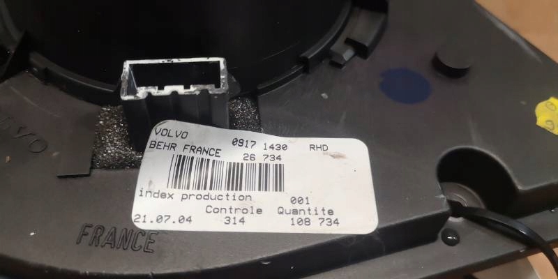 09171430 DMUCHAWA NAWIEWU VOLVO C70 98R Producent części Volvo OE