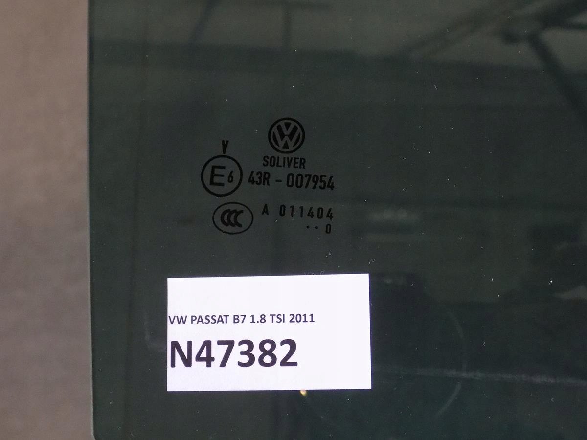 VW PASSAT B7 window left rear part 10R sedan