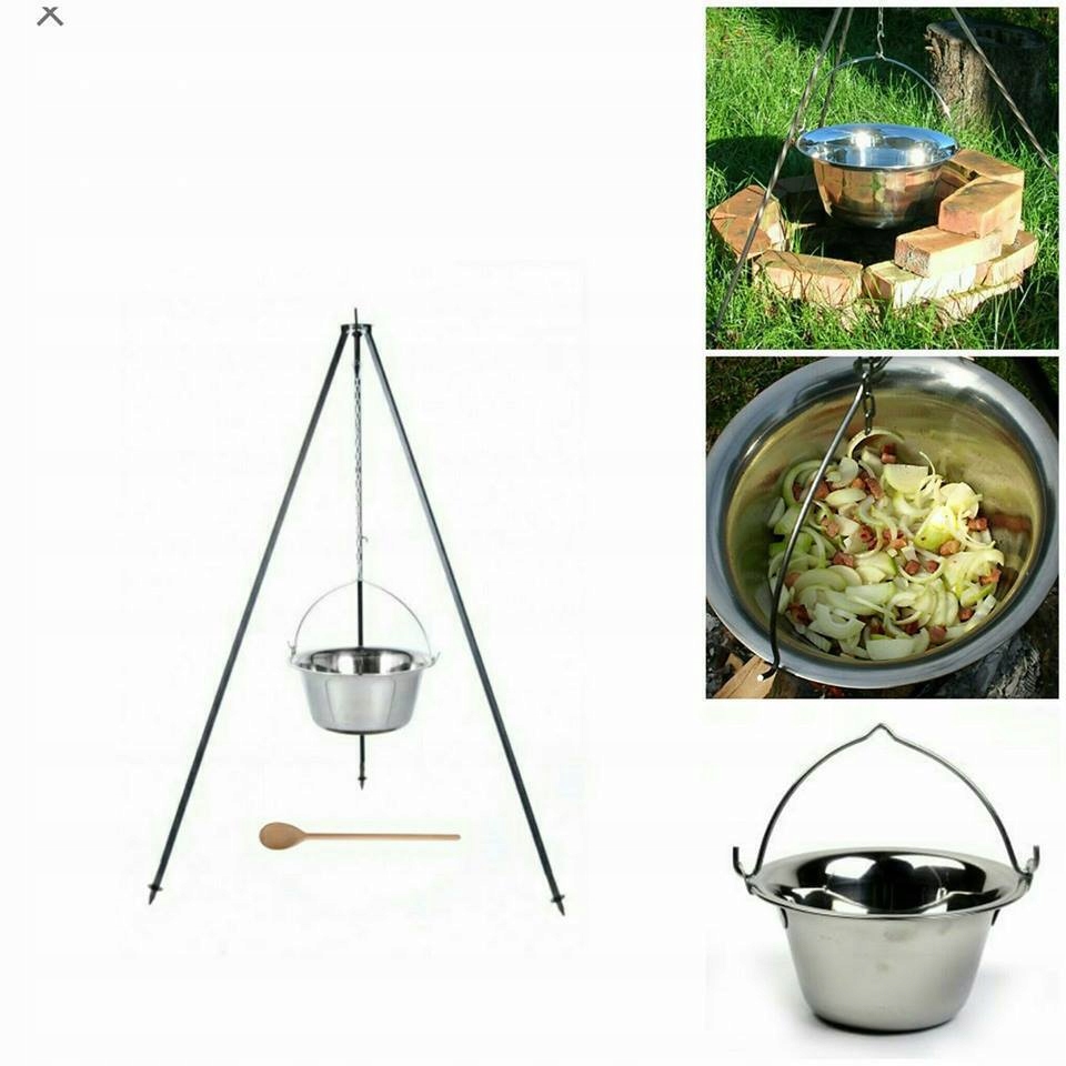 KOCIOŁEK WĘGIERSKI NIERDZEWNY 13L STOJAK STAL Kod producenta knf13