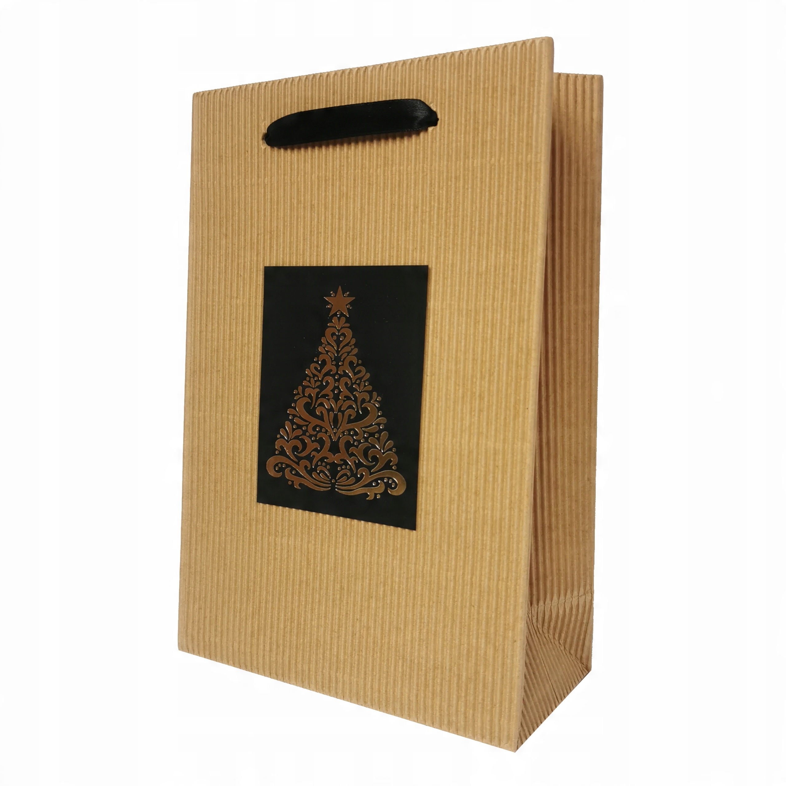 

Świąteczna torebka 17x8x25cm Choinka hot stamping