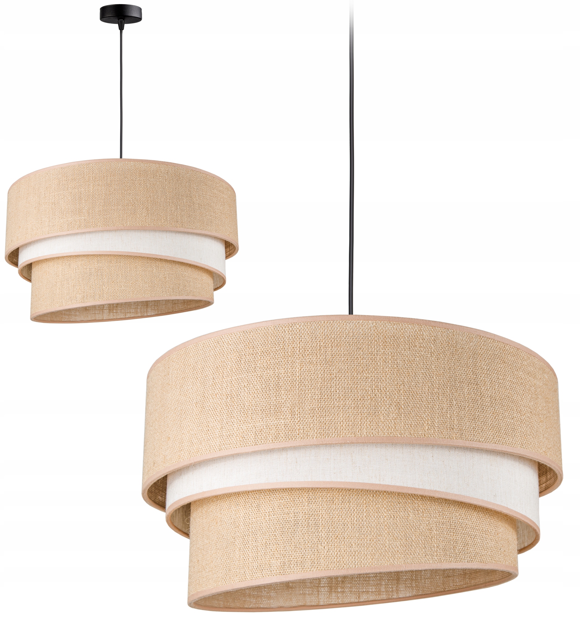 

Lampa Wisząca Sufitowa Żyrandol Abażur Boho Juta